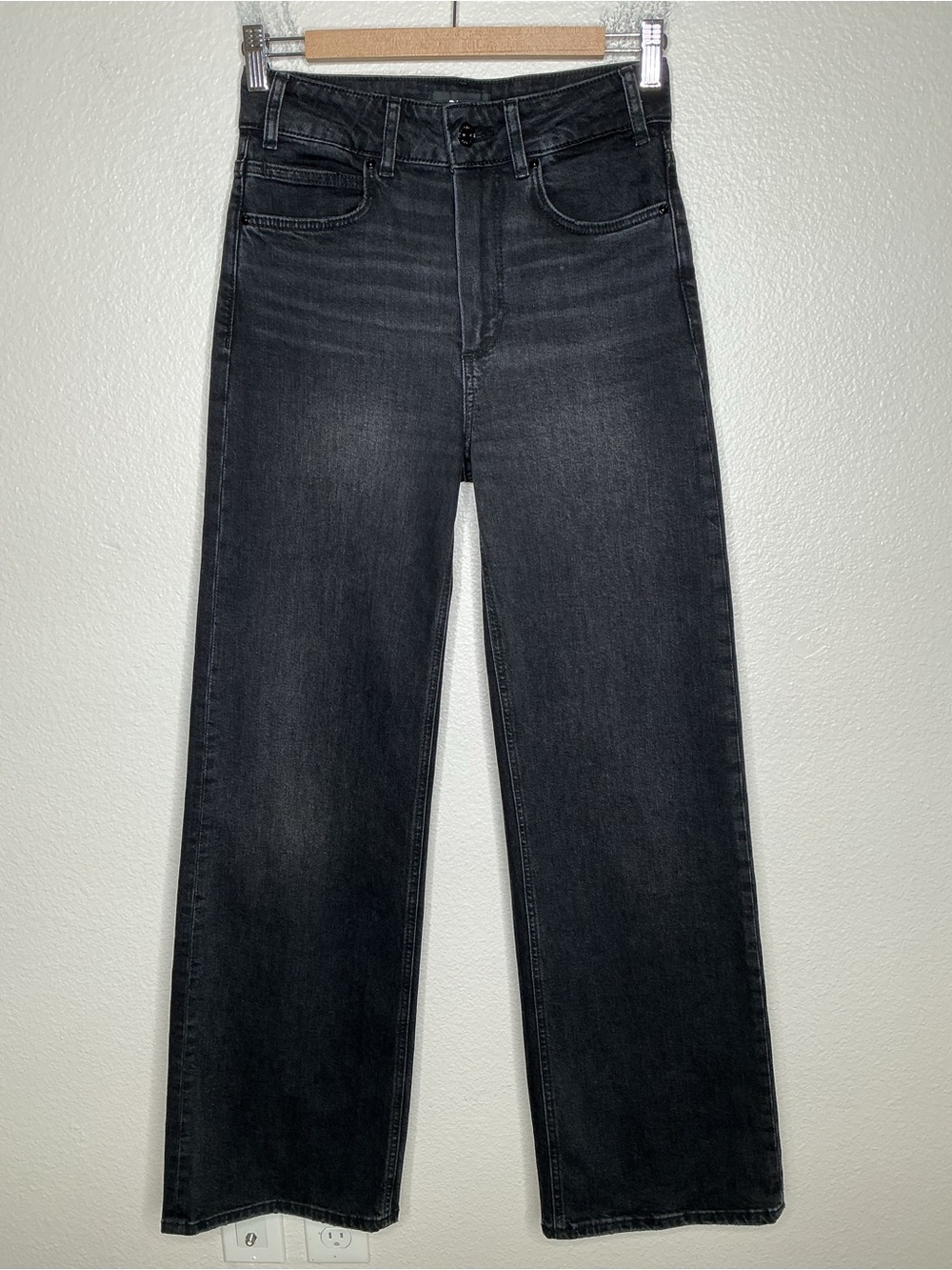 Paige Sasha Jeans Black Manta Distressed 26